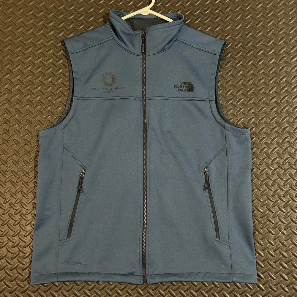 The North Face Blue Full Zip Lightweight Zipper Pocket Vest Men's Size Large‎